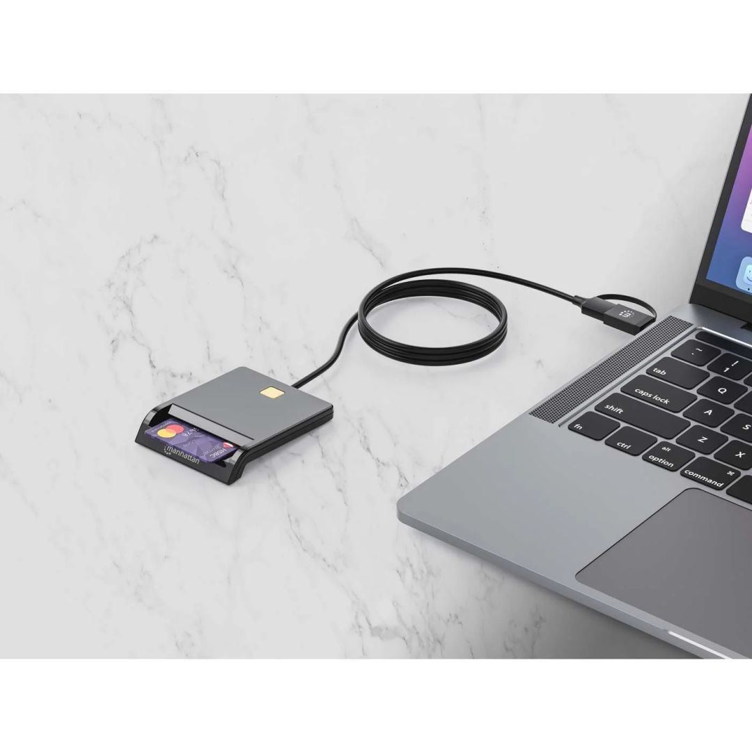 Manhattan Smart Card Reader with USB-C / USB-A Combo