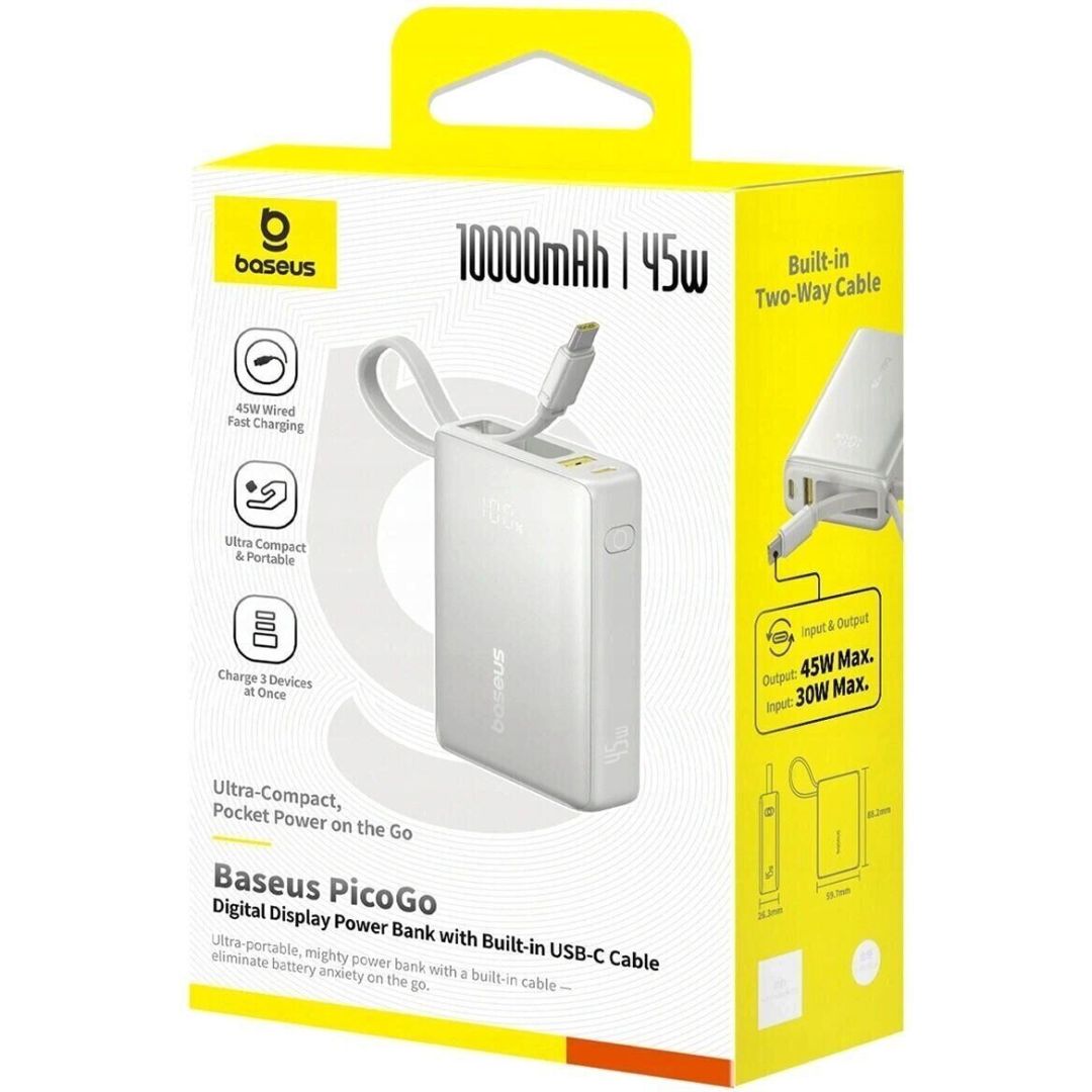 Baseus PicoGo 45W 10000mAh PowerBank Silver