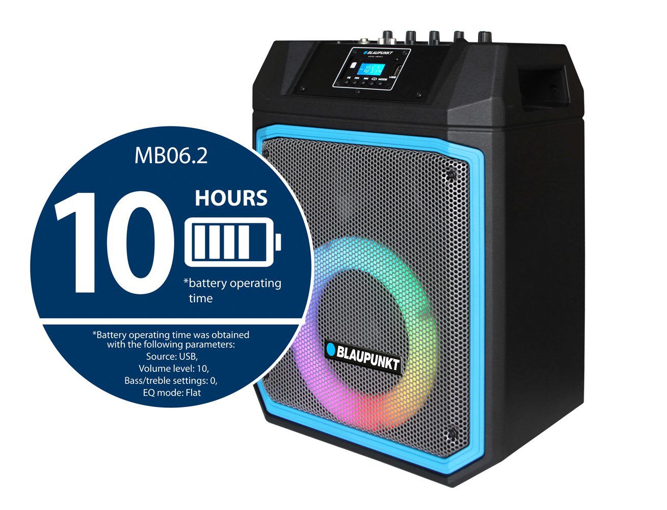Blaupunkt MB06.2 Bluetooth Party Speaker Black/Blue