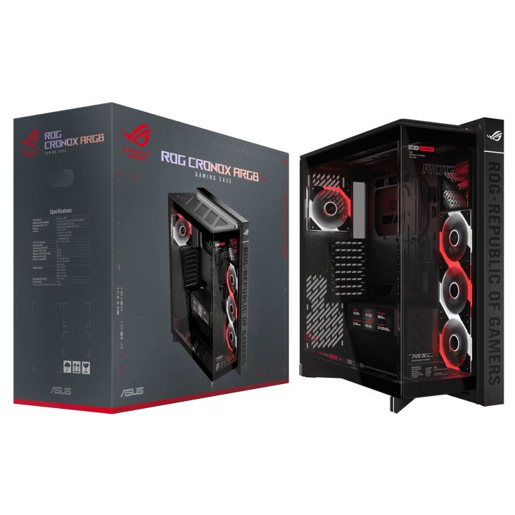 Asus ROG Cronox GR801 ARGB Tempered Glass Black