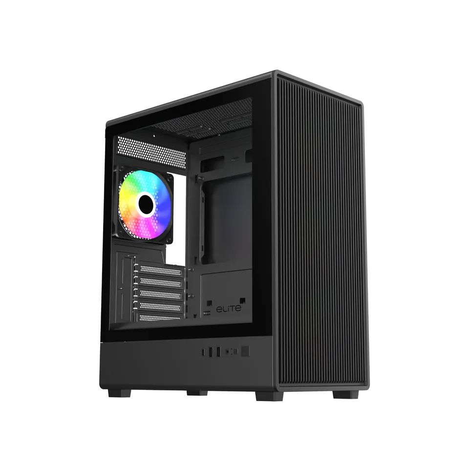 Cooler Master Elite 350 Tempered Glass Black