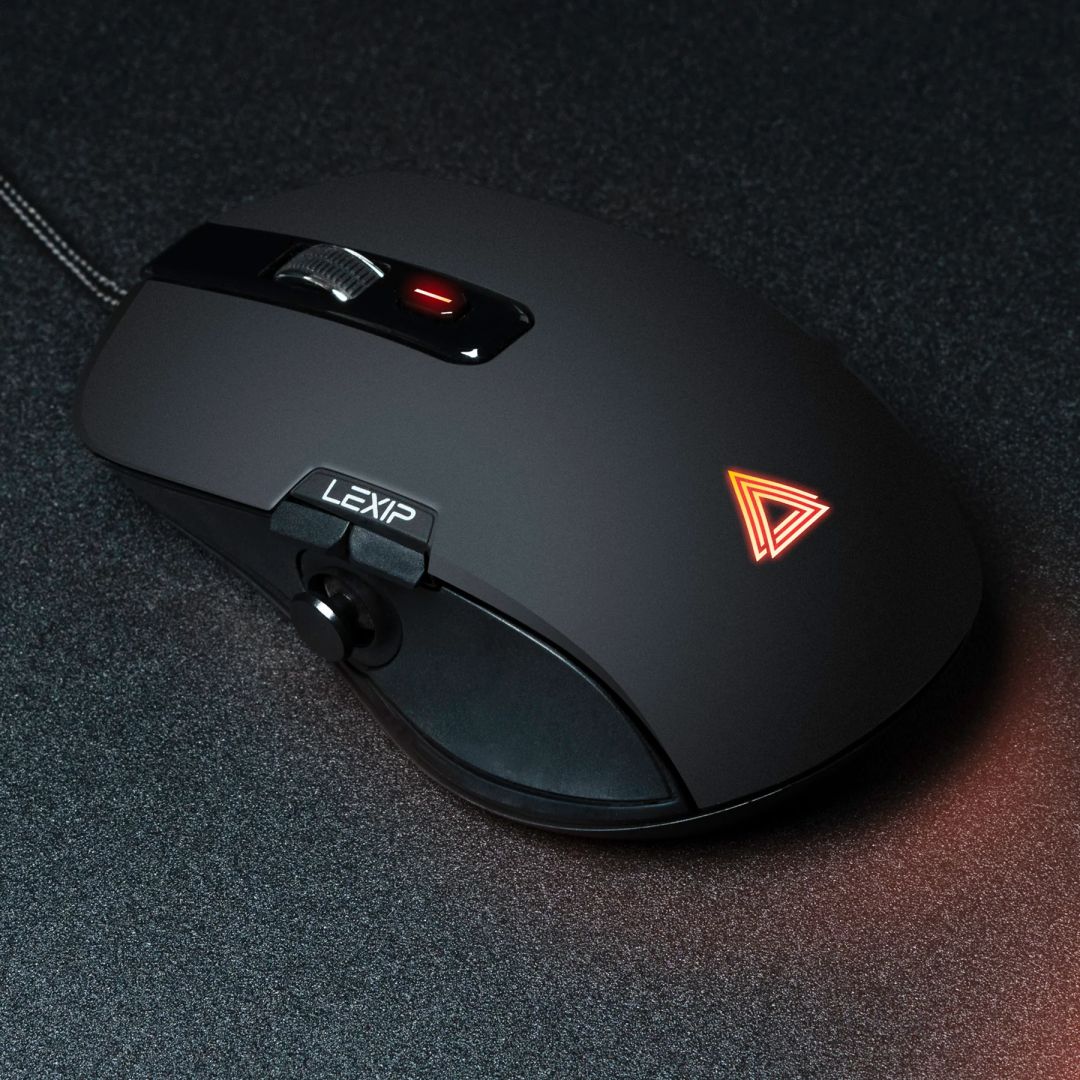 Lexip NP93 Wired Mouse with Thumb Joystick Black