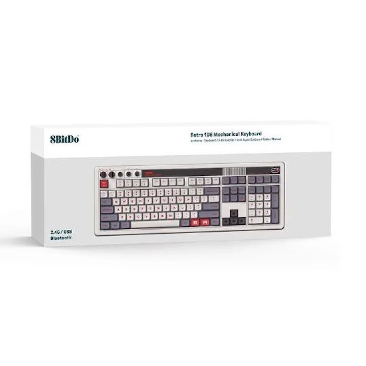 8BitDo Retro 108 Mechanical Wireless Bluetooth Keyboard N Edition US