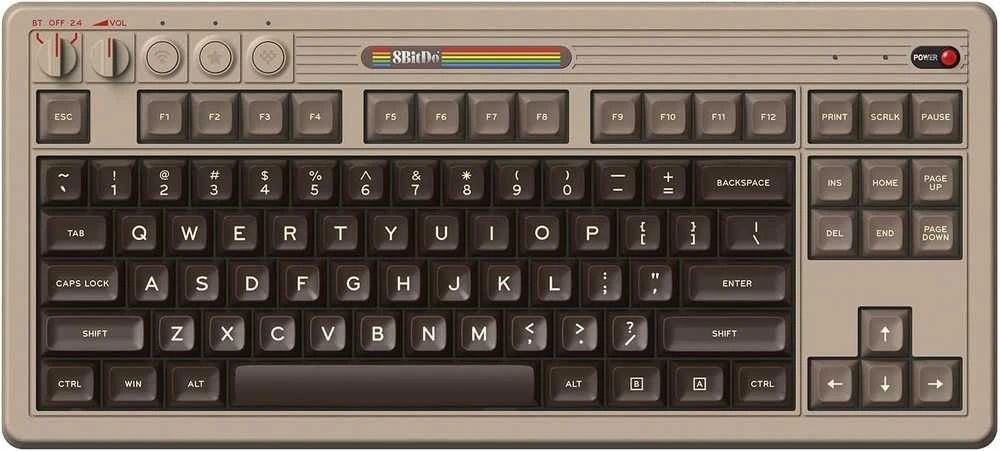 8BitDo Retro 87 Mechanical Wireless Bluetooth Keyboard C64 Edition US