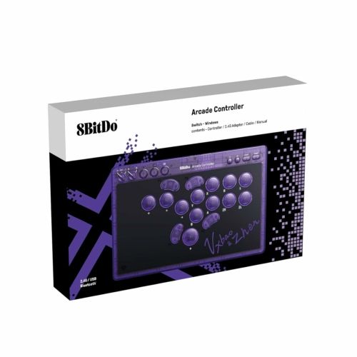 8BitDo Arcade Stick Signature Edition Transparent Purple