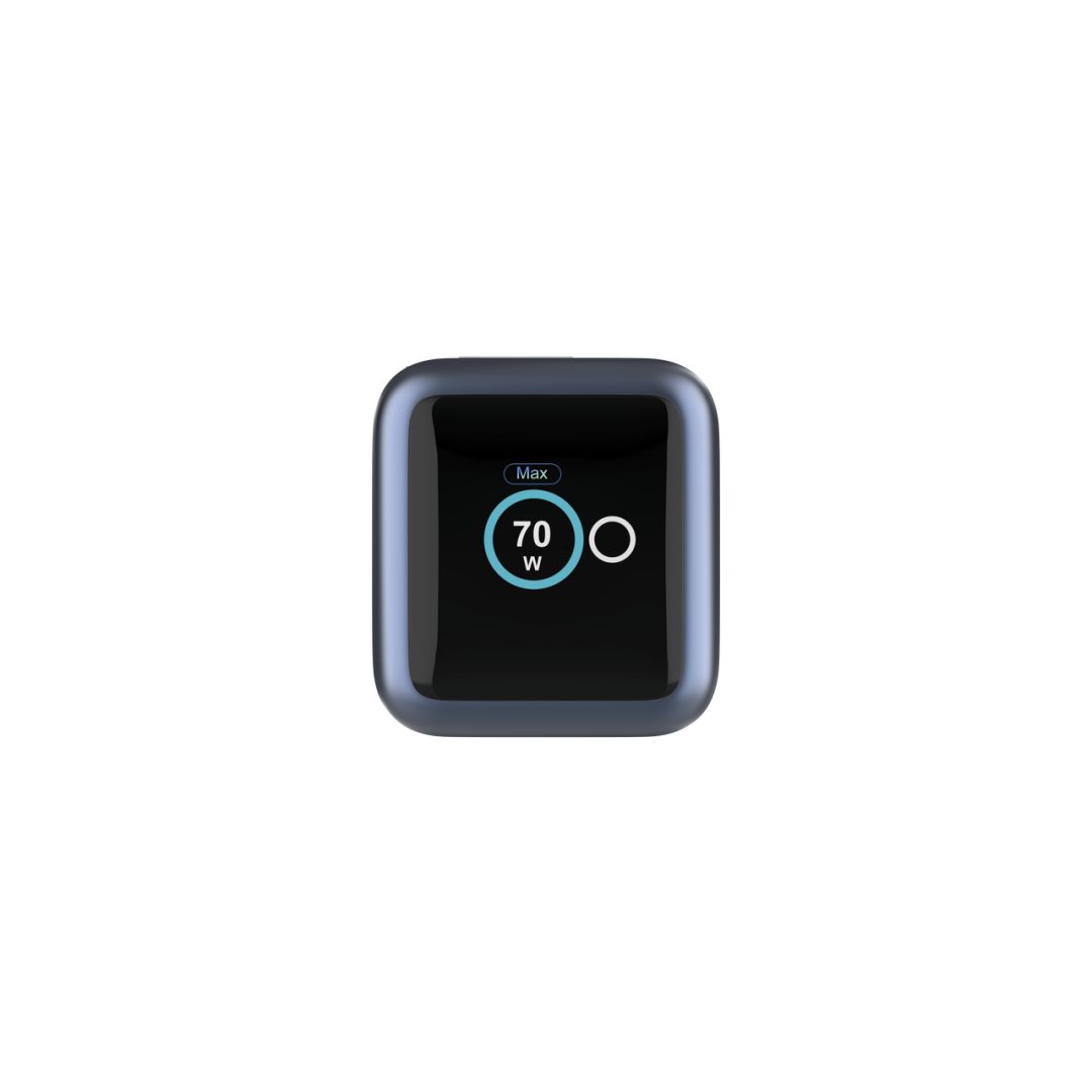 Verbatim Mini GaN Charger 70W Retractable USB-C Cable & Display Grey