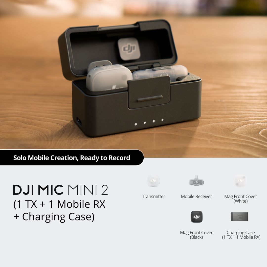 DJI Mic Mini 2  (1 TX + 1 Mobile RX + Charging Case)