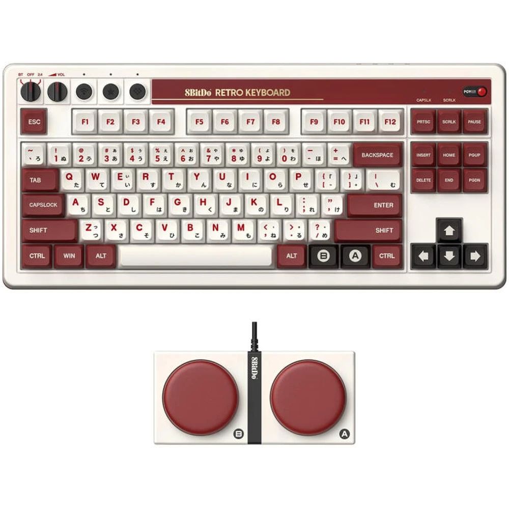 8BitDo Retro 87 Mechanical Wireless Bluetooth Keyboard Fami Edition US