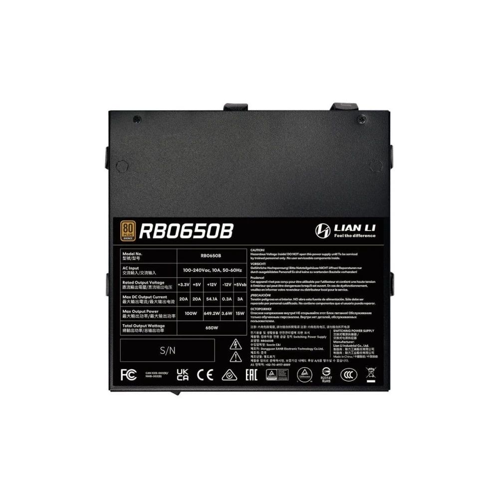 Lian Li 650W 80+ Bronze RB Series 650W