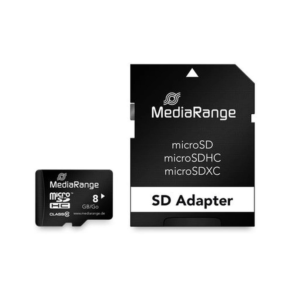MediaRange 8GB microSDHC MR957 Class10 + adapterrel