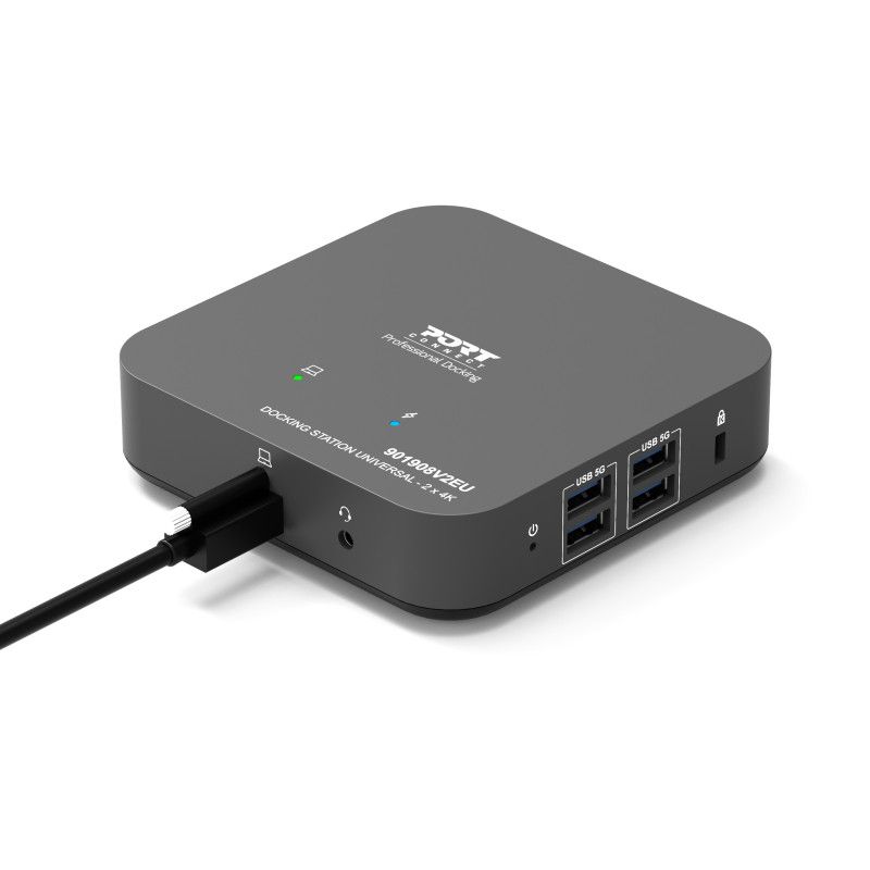 Port Designs Docking Universal Office 2x4K EU Black