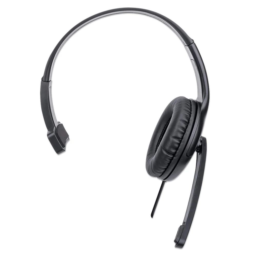 Manhattan Mono USB Headset Black Polybag Packaging