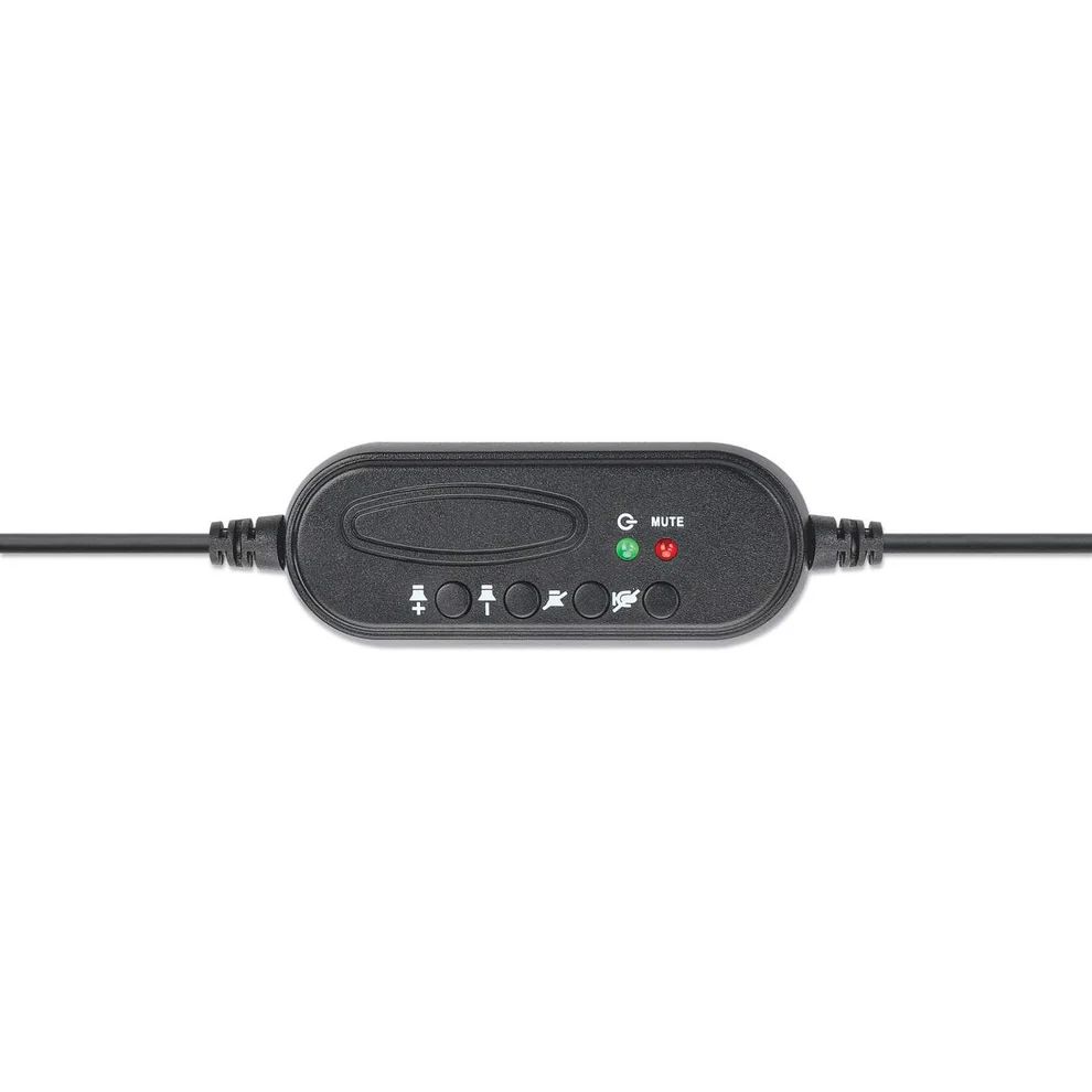 Manhattan Mono USB Headset Black Polybag Packaging