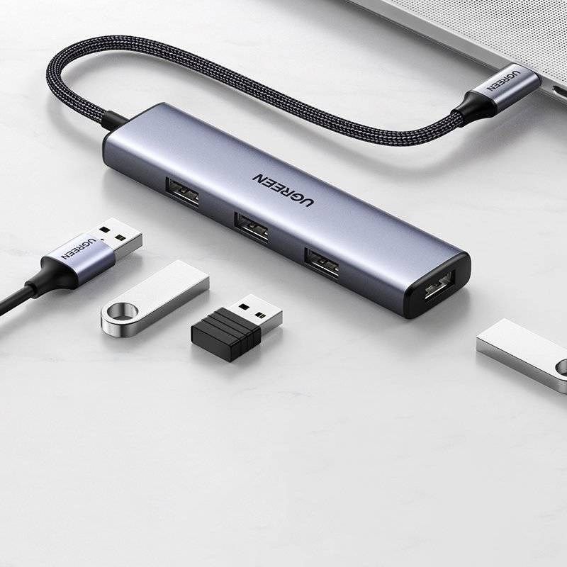 UGREEN 4-portos USB3.2 HUB Silver