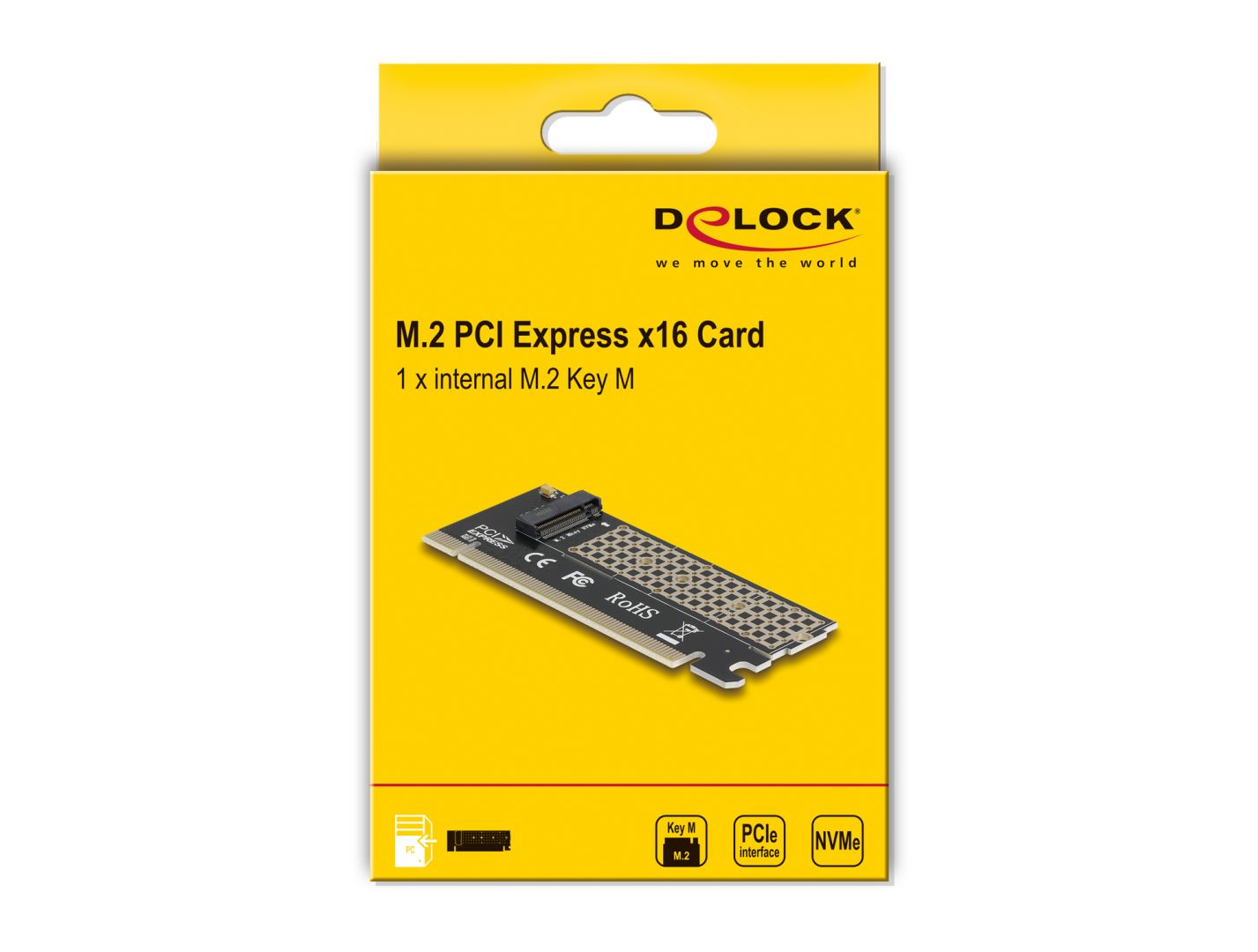 DeLock PCI Express x16 Card to 1 x NVMe M.2 Key M