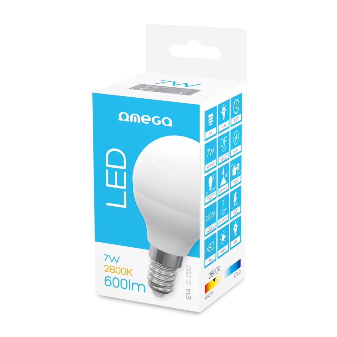 Platinet OMEGA LED BULB COMFORT 2800K E14 7W