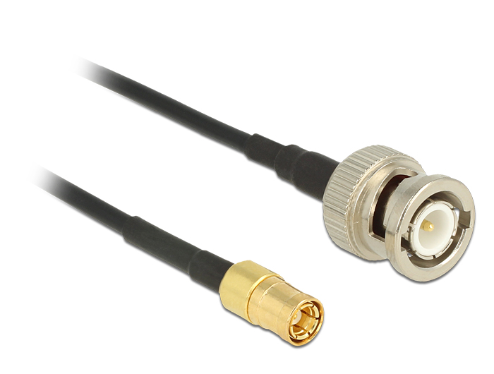 DeLock Antenna Cable BNC Plug > SMB Plug RG-174 1m
