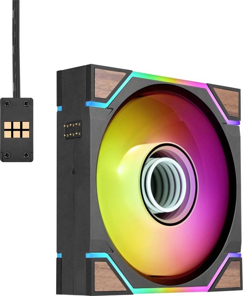 Thermaltake SWAFAN 120 EX INFINITY ARGB Sync PC Cooling Fan Wood Edition (3-Fan Pack)