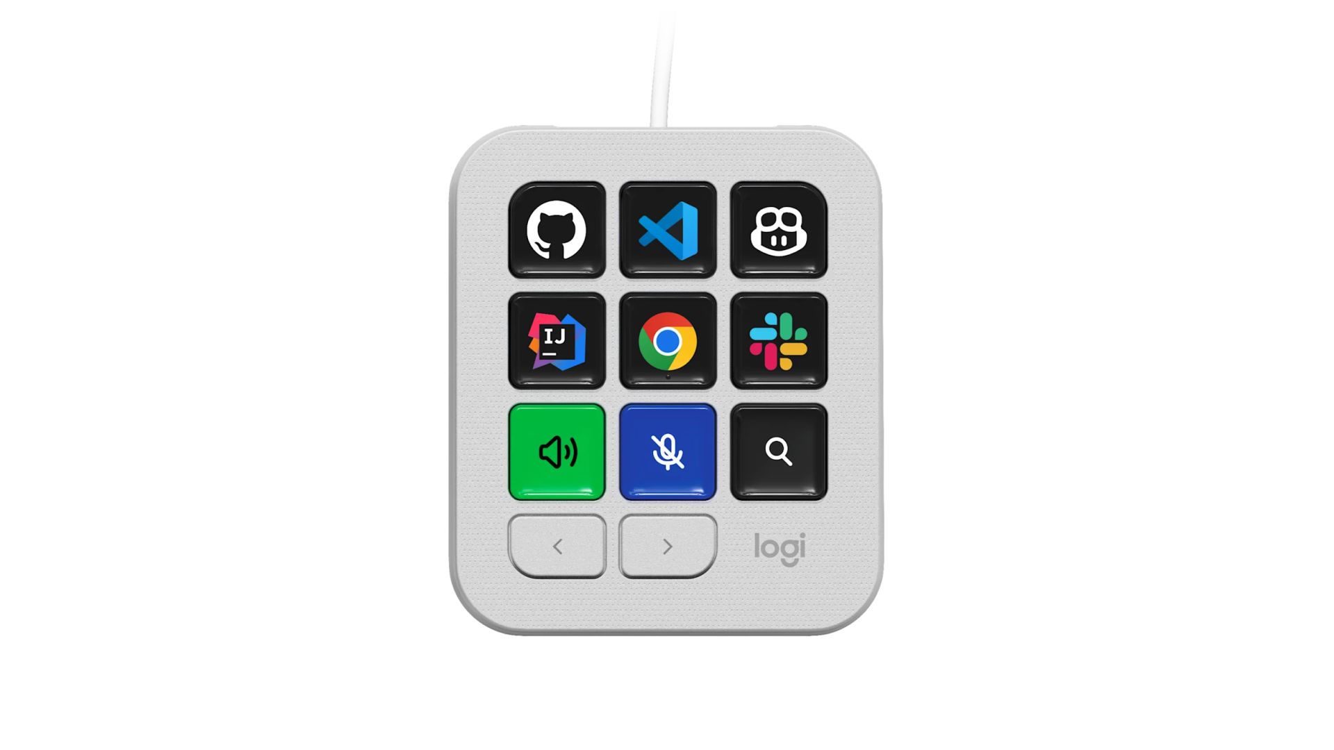 Logitech MX Keypad keys for developers Pale Grey