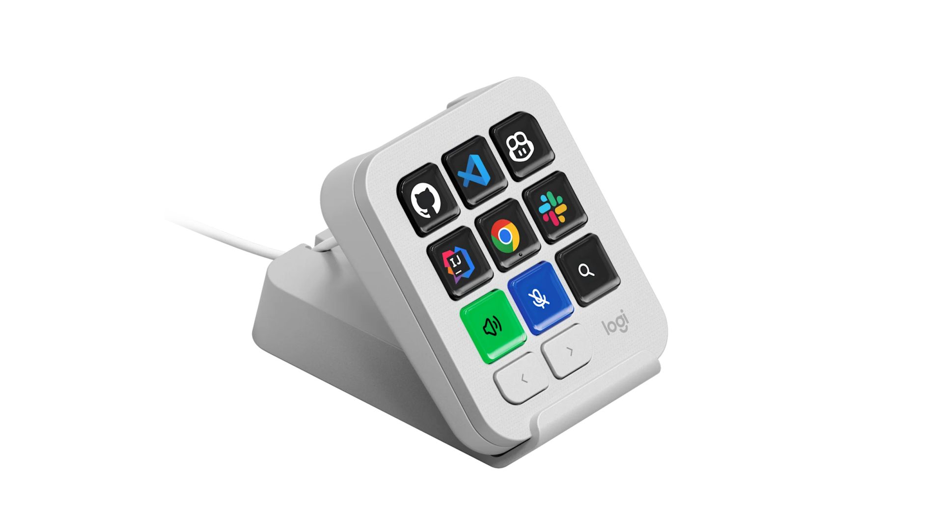 Logitech MX Keypad keys for developers Pale Grey