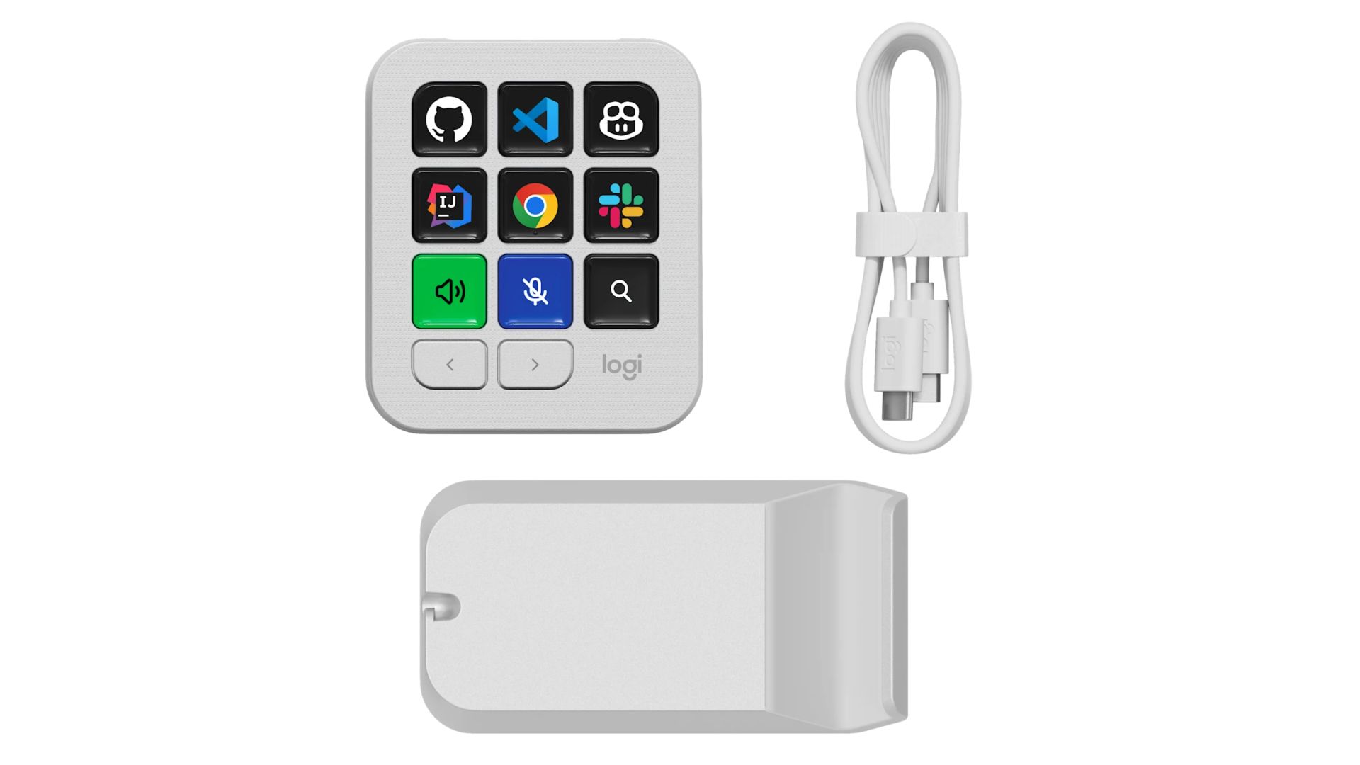 Logitech MX Keypad keys for developers Pale Grey