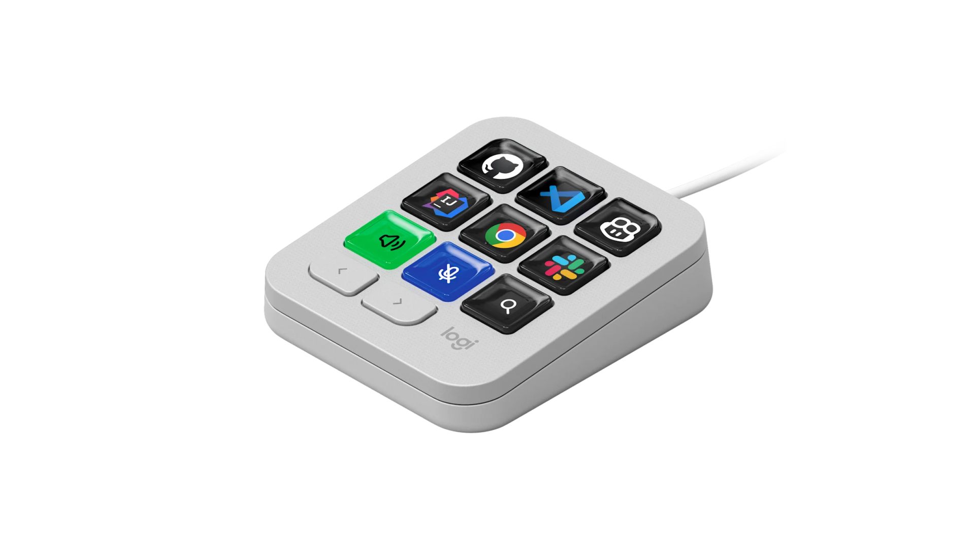 Logitech MX Keypad keys for developers Pale Grey