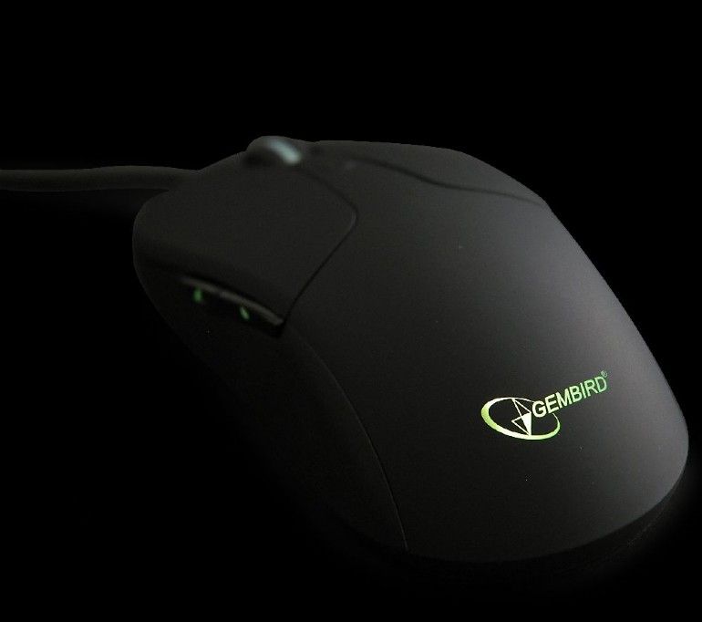 Gembird MUS-UL-01 Illuminated large size mouse Black