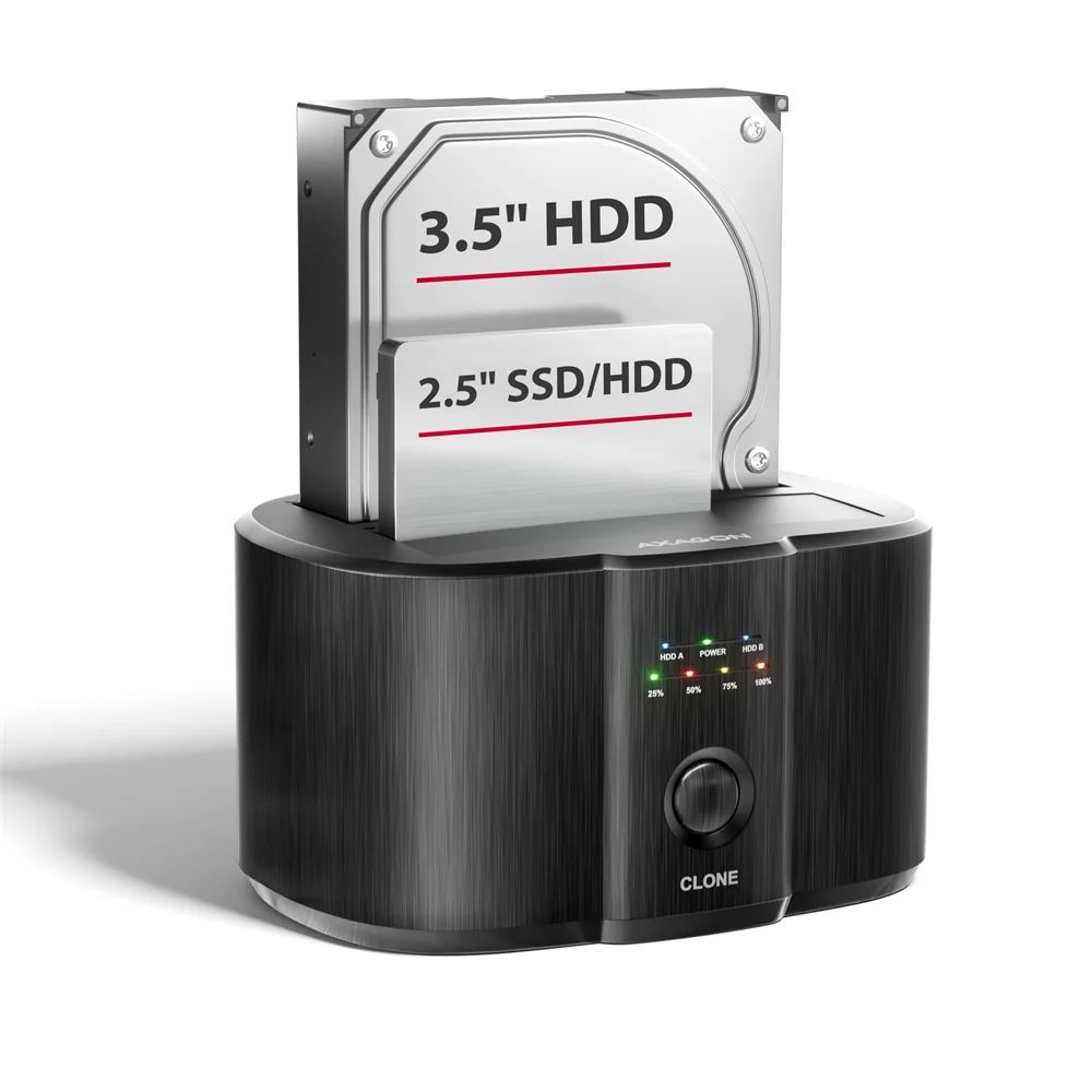 AXAGON ADSA-SC USB-C 5Gbps Docking and Cloning Station Black