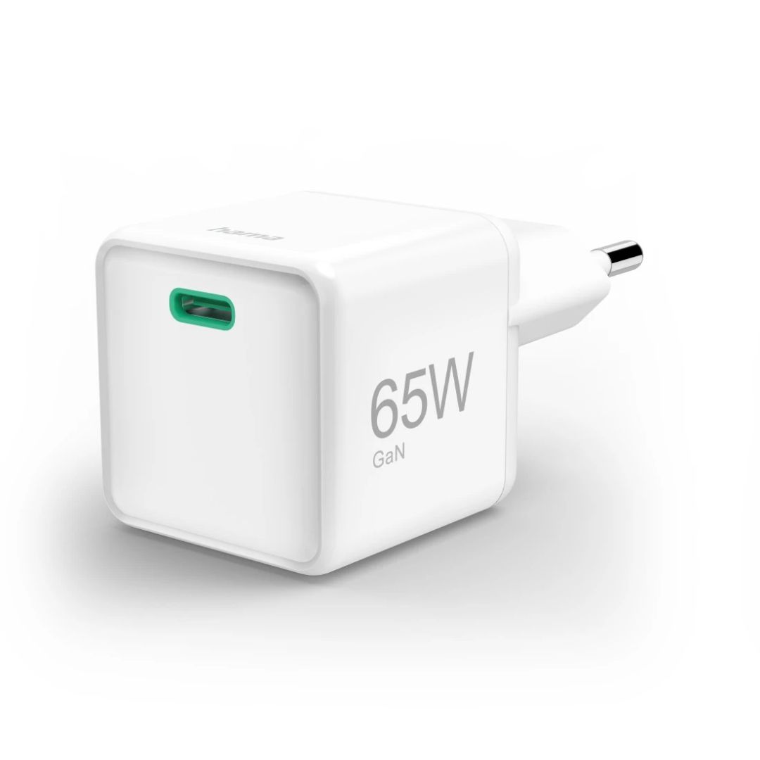Hama Fast Charger GaN USB-C Super Mini Charger PD 65W White