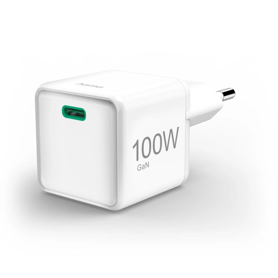 Hama Fast Charger GaN USB-C Super Mini Charger PD 100W White