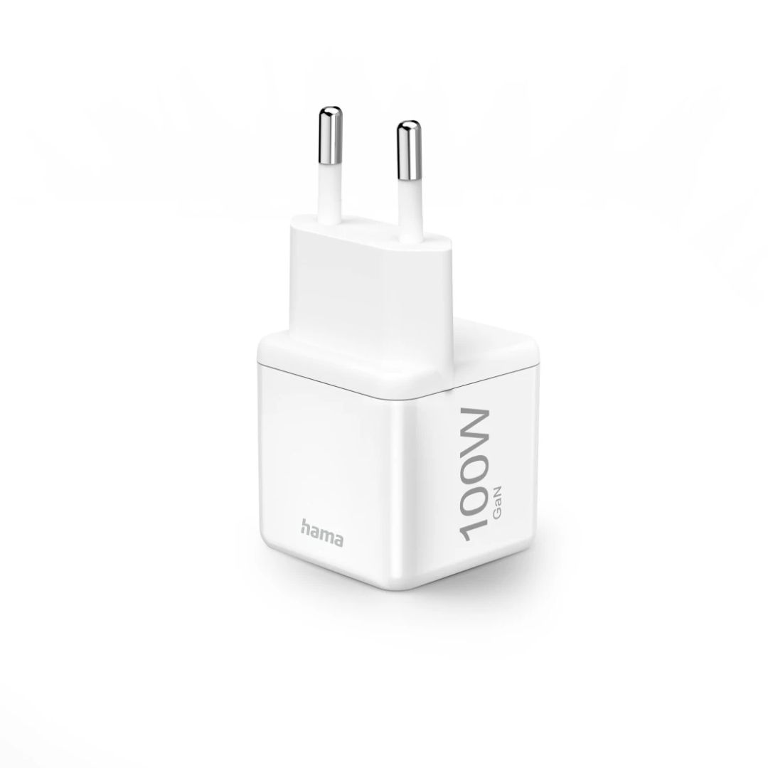 Hama Fast Charger GaN USB-C Super Mini Charger PD 100W White