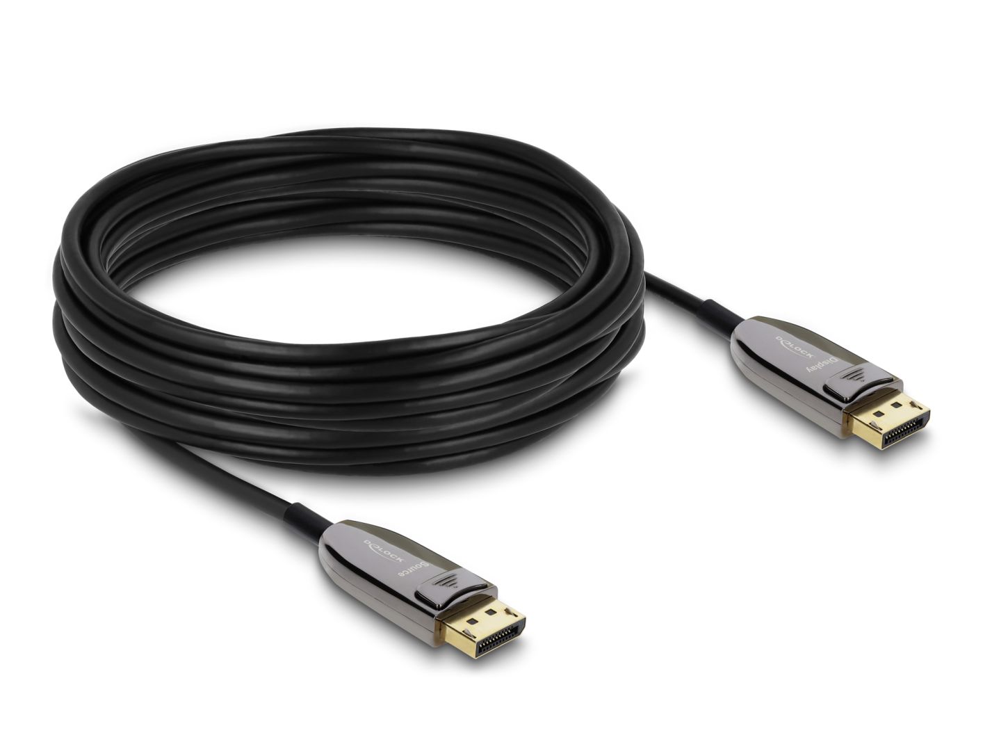 DeLock Active Optical Cable DisplayPort 2.1 8K/60Hz 40Gbps 10m Black