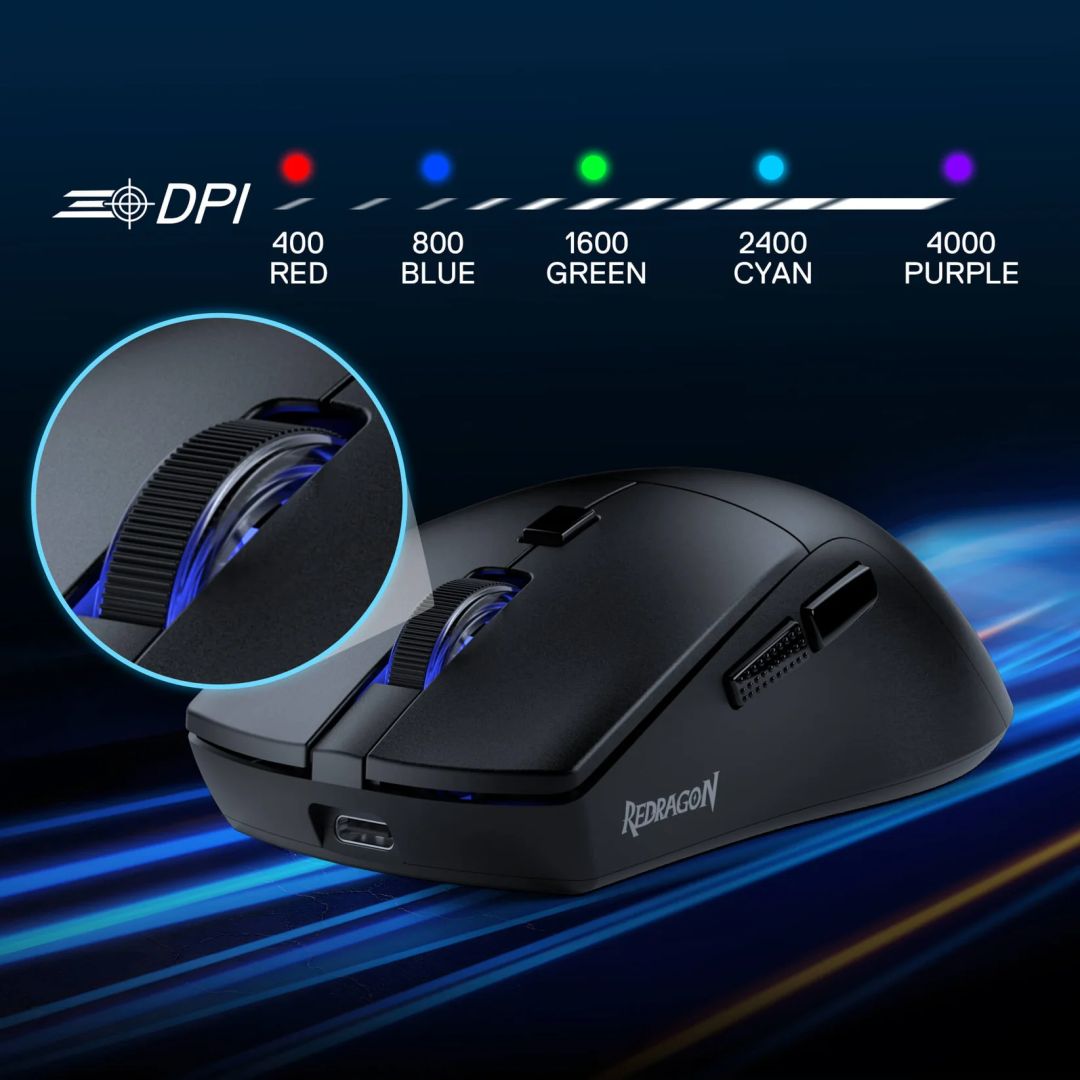 Redragon M618 Lite Wireless Bluetooth Mouse Black