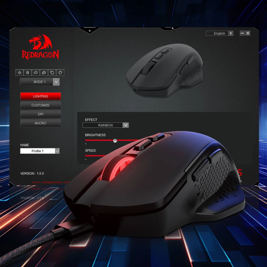 Redragon M695 Ergonomic Gaming Mouse Black