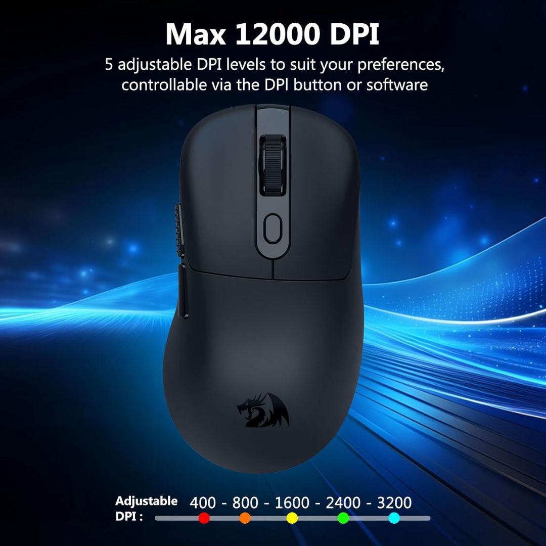 Redragon M818-STD Wireless Bluetooth Gaming Mouse Black