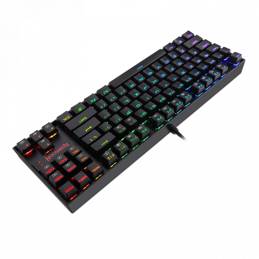 Redragon Kumara RGB Backlight Mechanical Gaming Keyboard Red Switches Black HU