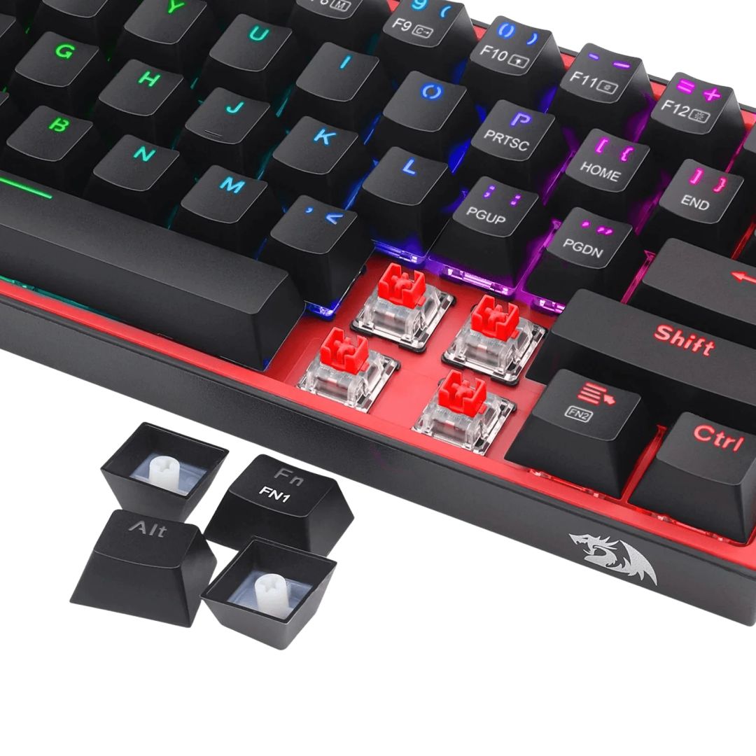 Redragon Fizz RGB, wired mechanical keyboard,RGB, red switch Black HU