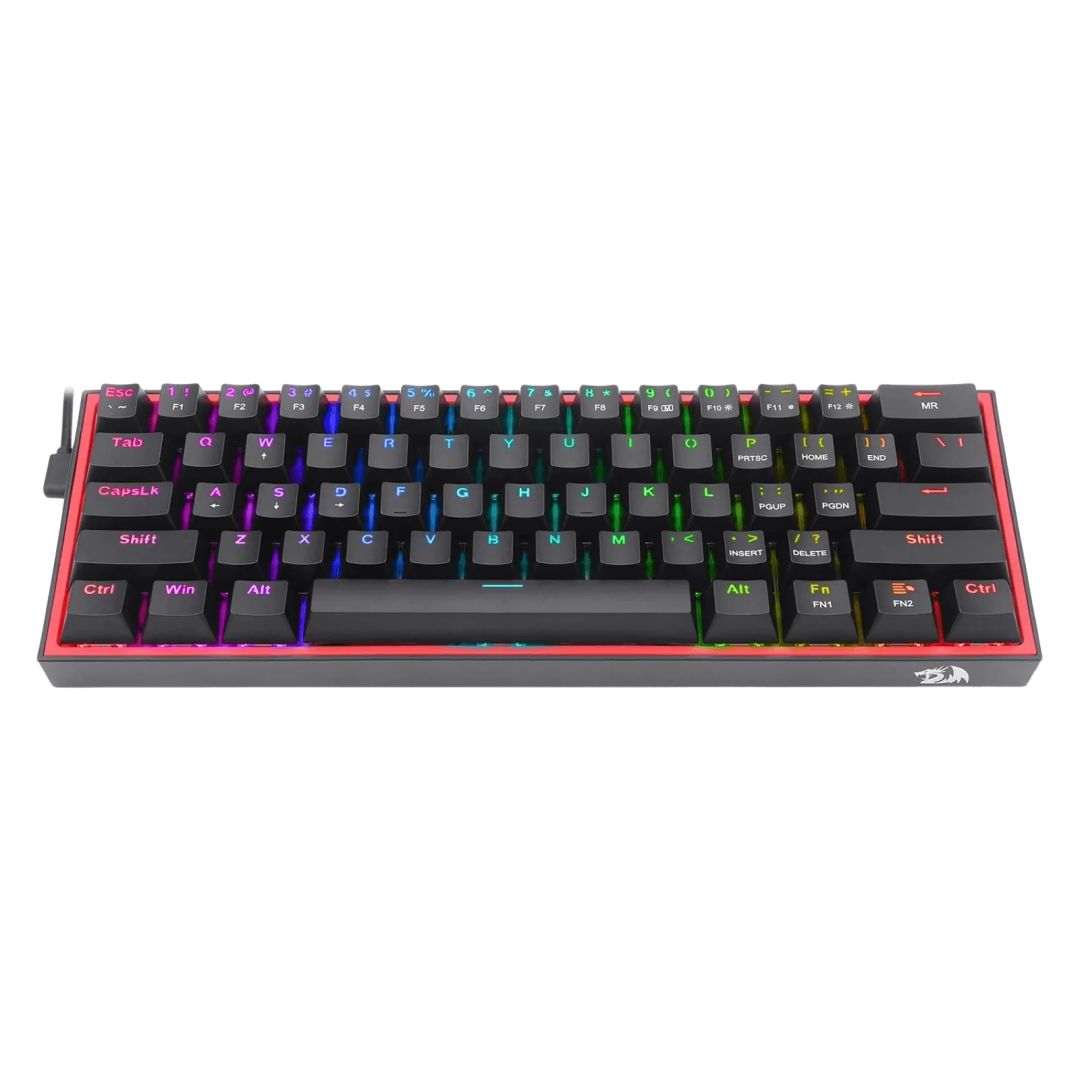 Redragon Fizz RGB, wired mechanical keyboard,RGB, red switch Black HU