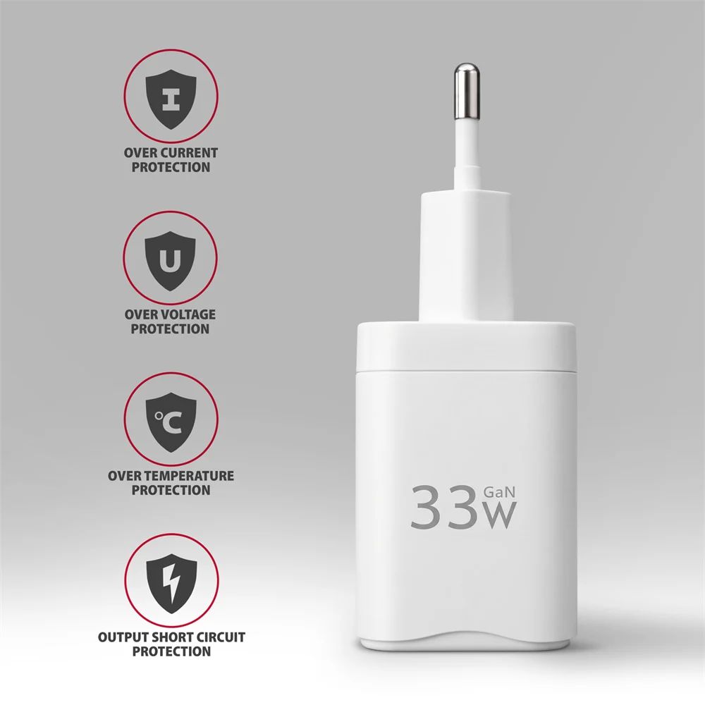 AXAGON ACU-PQ33W GaN Wall Charger 33W for phones and tablets White
