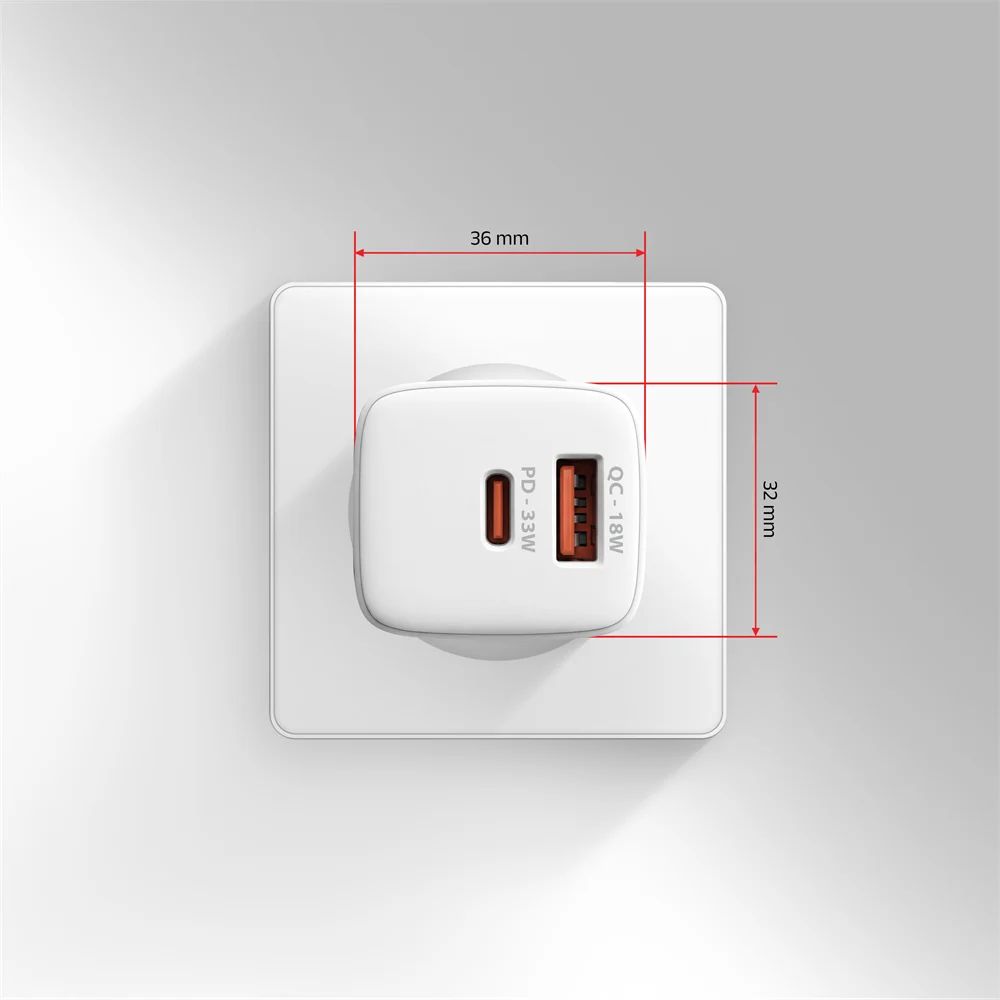 AXAGON ACU-PQ33W GaN Wall Charger 33W for phones and tablets White