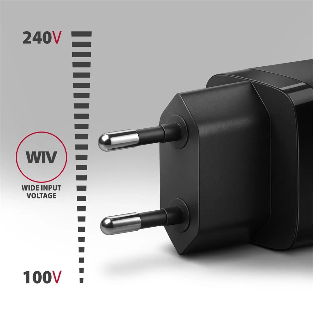 AXAGON ACU-PQ33 GaN Wall Charger 33W for phones and tablets Black