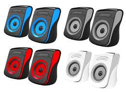 Esperanza Flamenco USB Stereo Speakers Black/Red