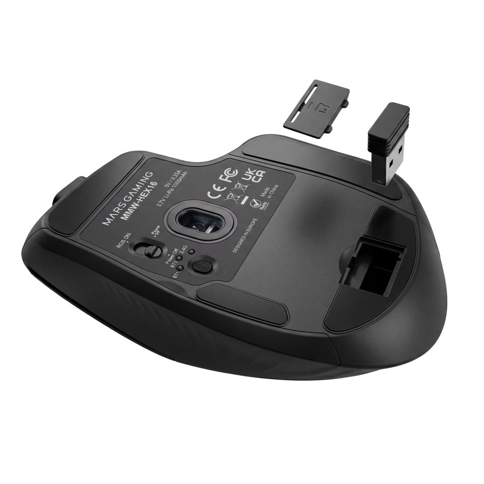 Mars Gaming MMW-HEX16 Gaming Wireless Bluetooth Mouse Black