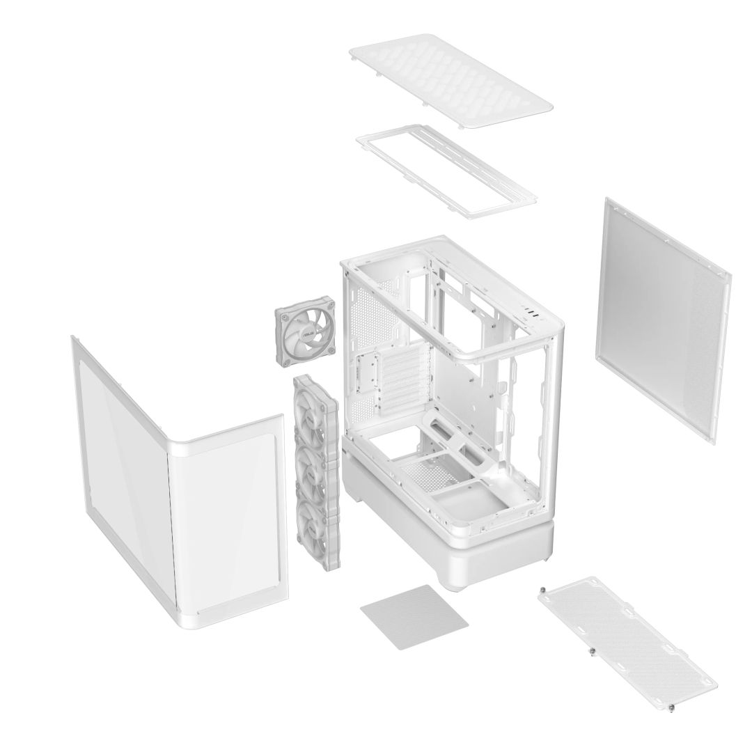 Asus Prime AP304 ARGB Tempered Glass White
