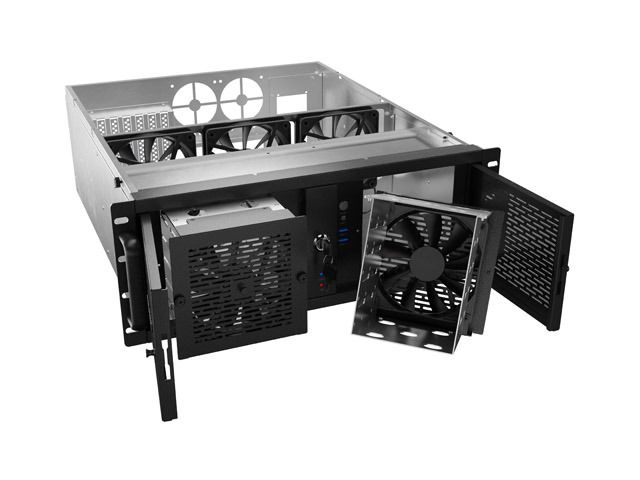 Lanberg SC01-5204-12B Rackszekrénybe szerelhető Ház Black