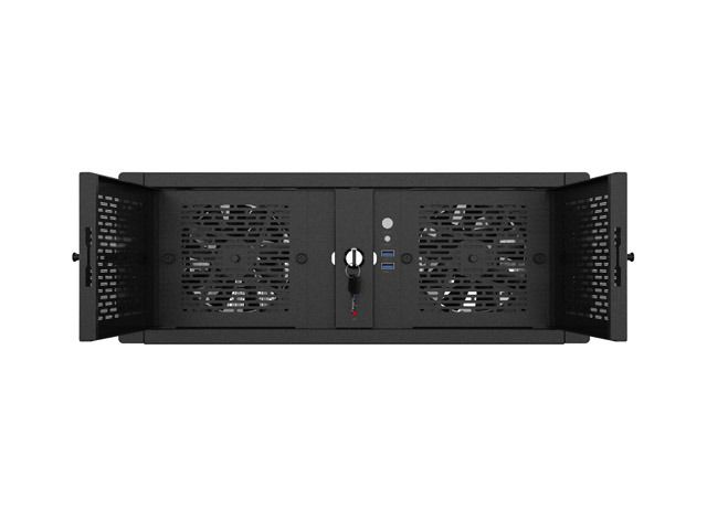 Lanberg SC01-5204-12B Rackszekrénybe szerelhető Ház Black