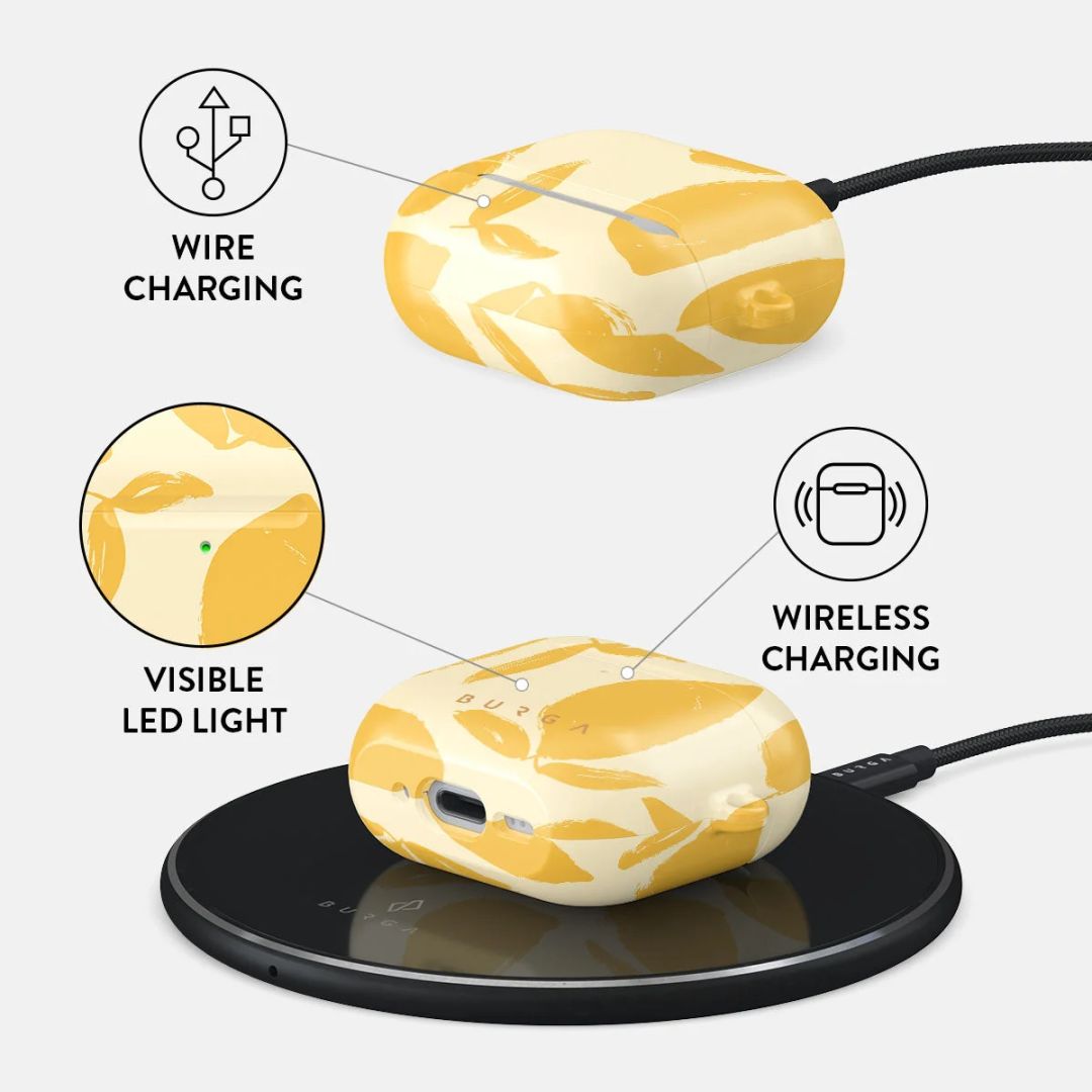 Burga Airpods Case for Airpods 4 Lemon Tart