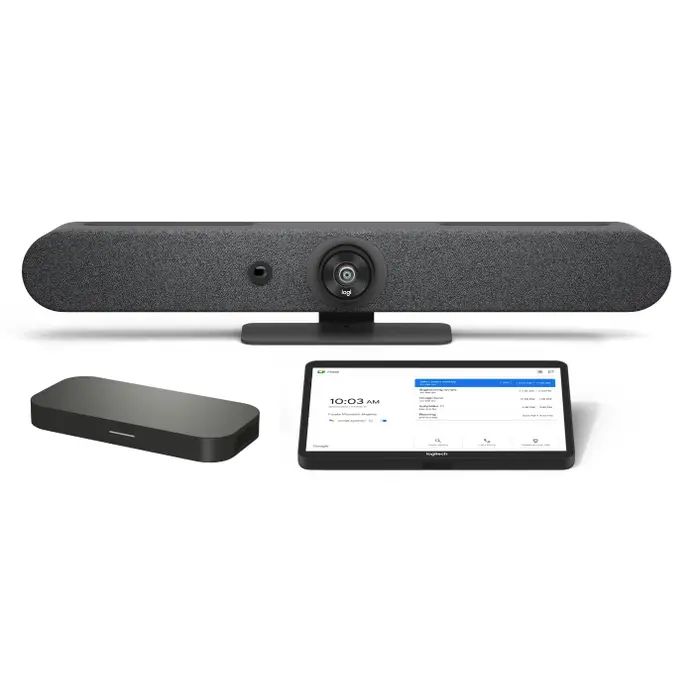 Logitech Large Room with TAP+Rally Plus (white Mics) for Google Meet