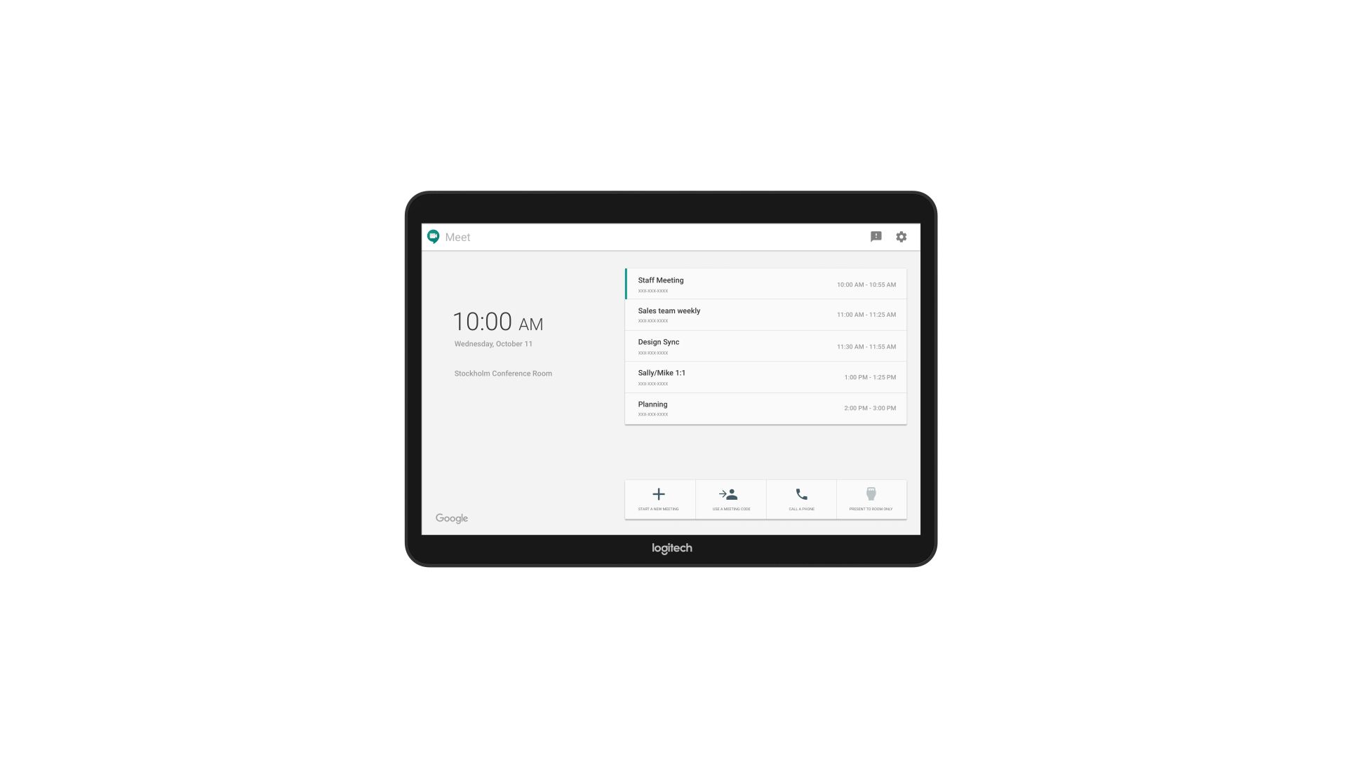 Logitech Large Room with TAP+Rally Plus (white Mics) for Google Meet