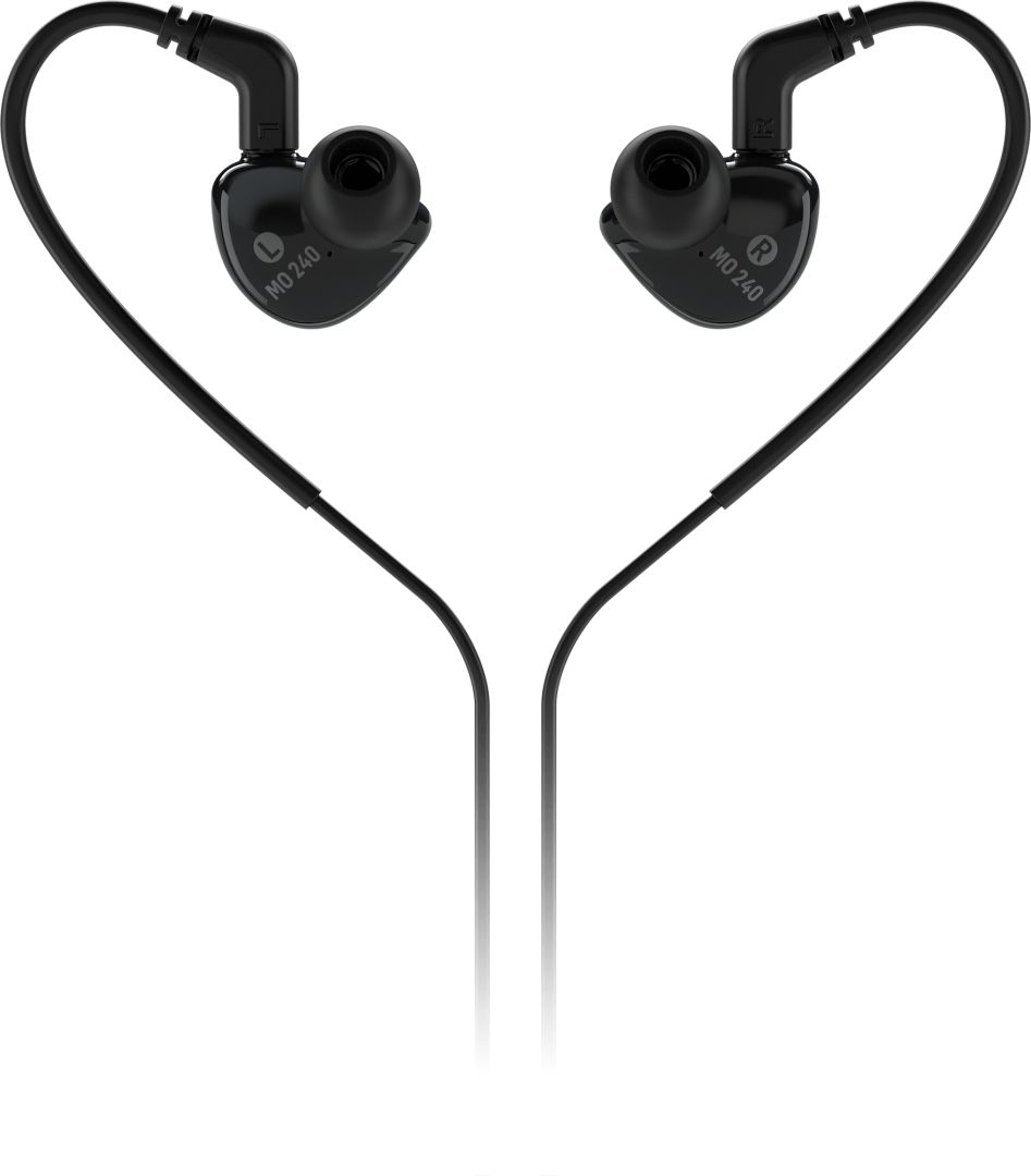Behringer MO240 Studio Monitoring Earphones with Dual Hybrid Drivers Black